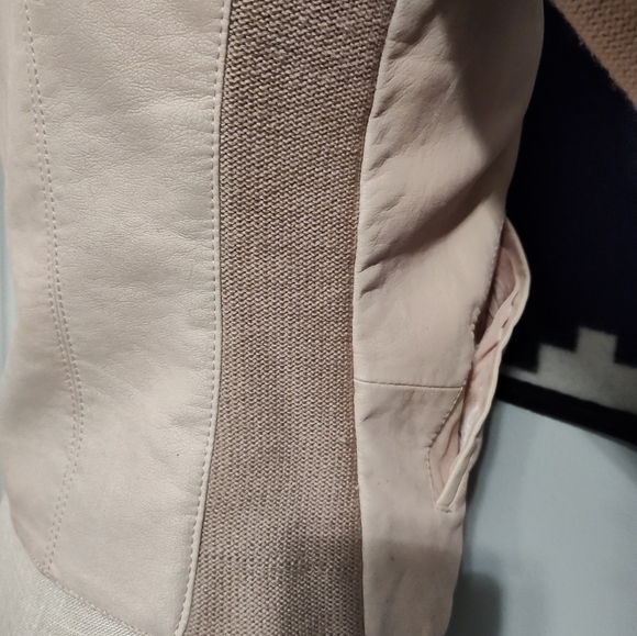 🩷GUC Free People Max Moto Inspired Full Zip Suede Faux Leather Jacket, Pink, S - Picture 13 of 16